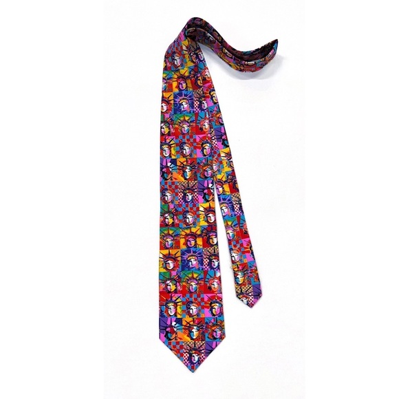 Peter Max Liberty Head Vintage Neck Tie - Picture 1 of 4